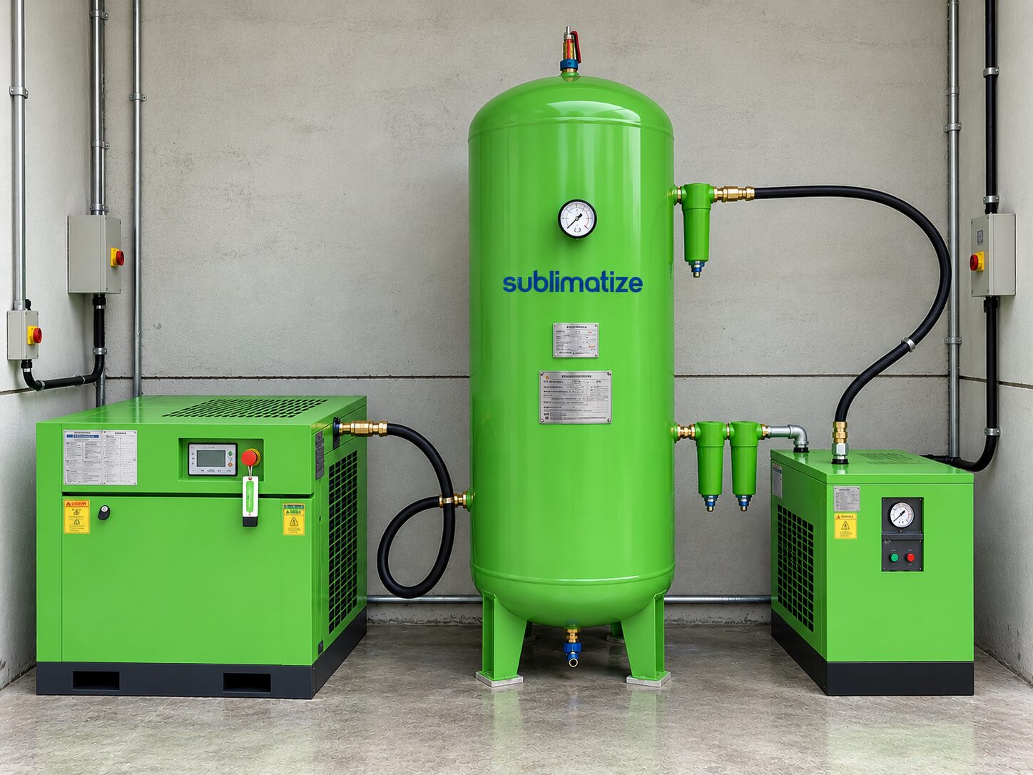 Centralised compressed air system