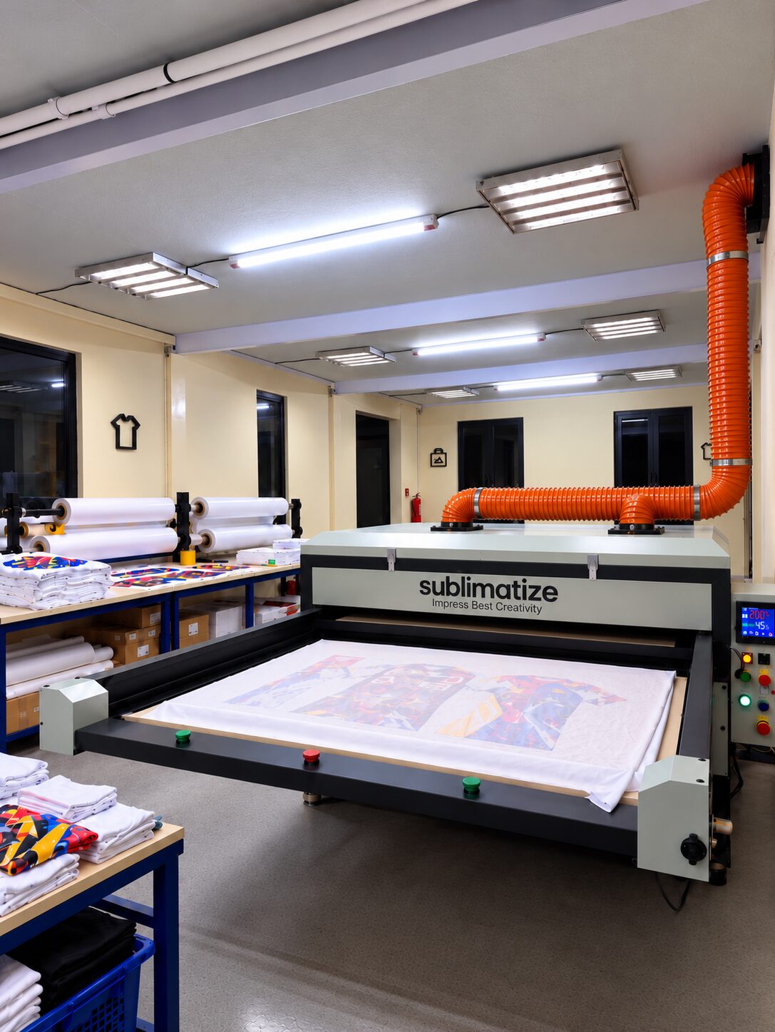 Large-format sublimation pressing